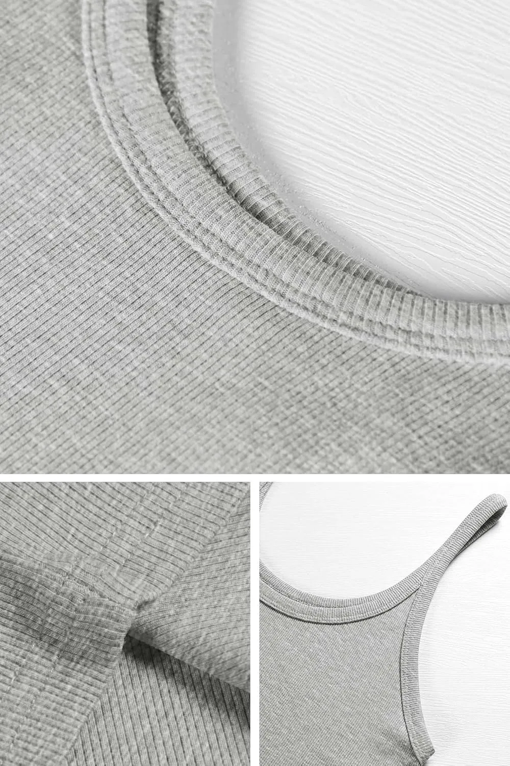 ATHMILE Women Tank Top Sleeveless Scoop Neck Form Fitting Ribbed Knit Basic Cami Shirts