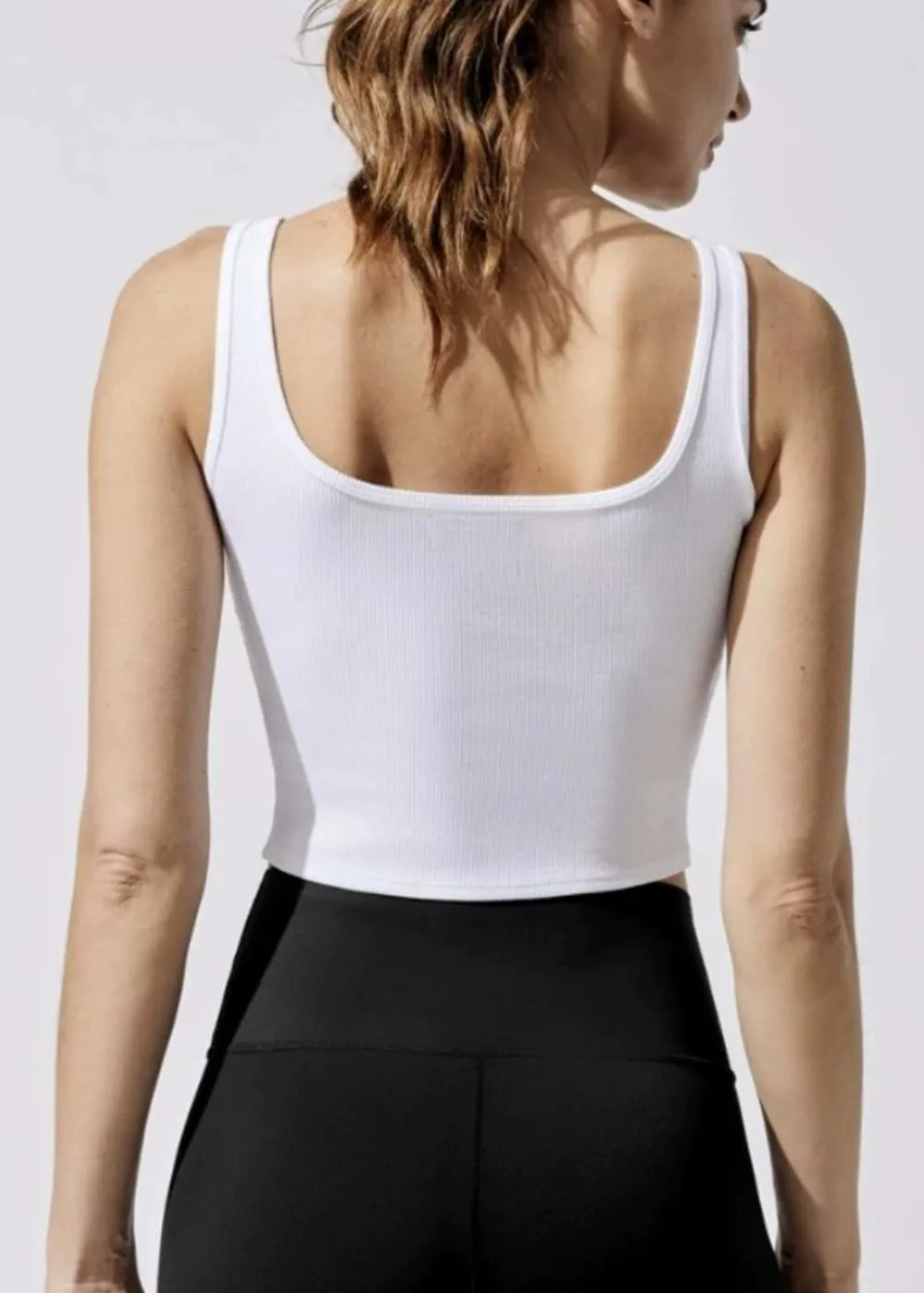 CITASHON 95% Cotton Ribbed Crop Tank Tops for Women Slim Fitted Scoop Neck Basic Cropped Tank Top Layering Shirts