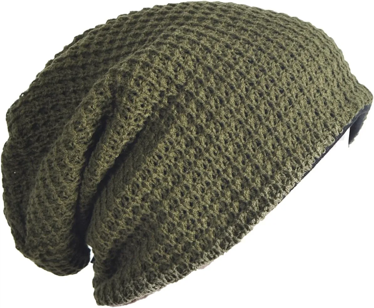 FORBUSITE Mens Slouchy Long Oversized Beanie Knit Cap for Summer Winter B08