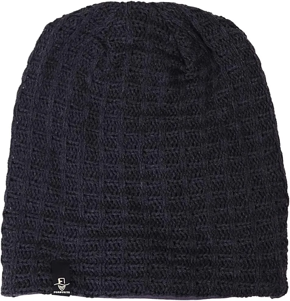 FORBUSITE Mens Slouchy Long Oversized Beanie Knit Cap for Summer Winter B08