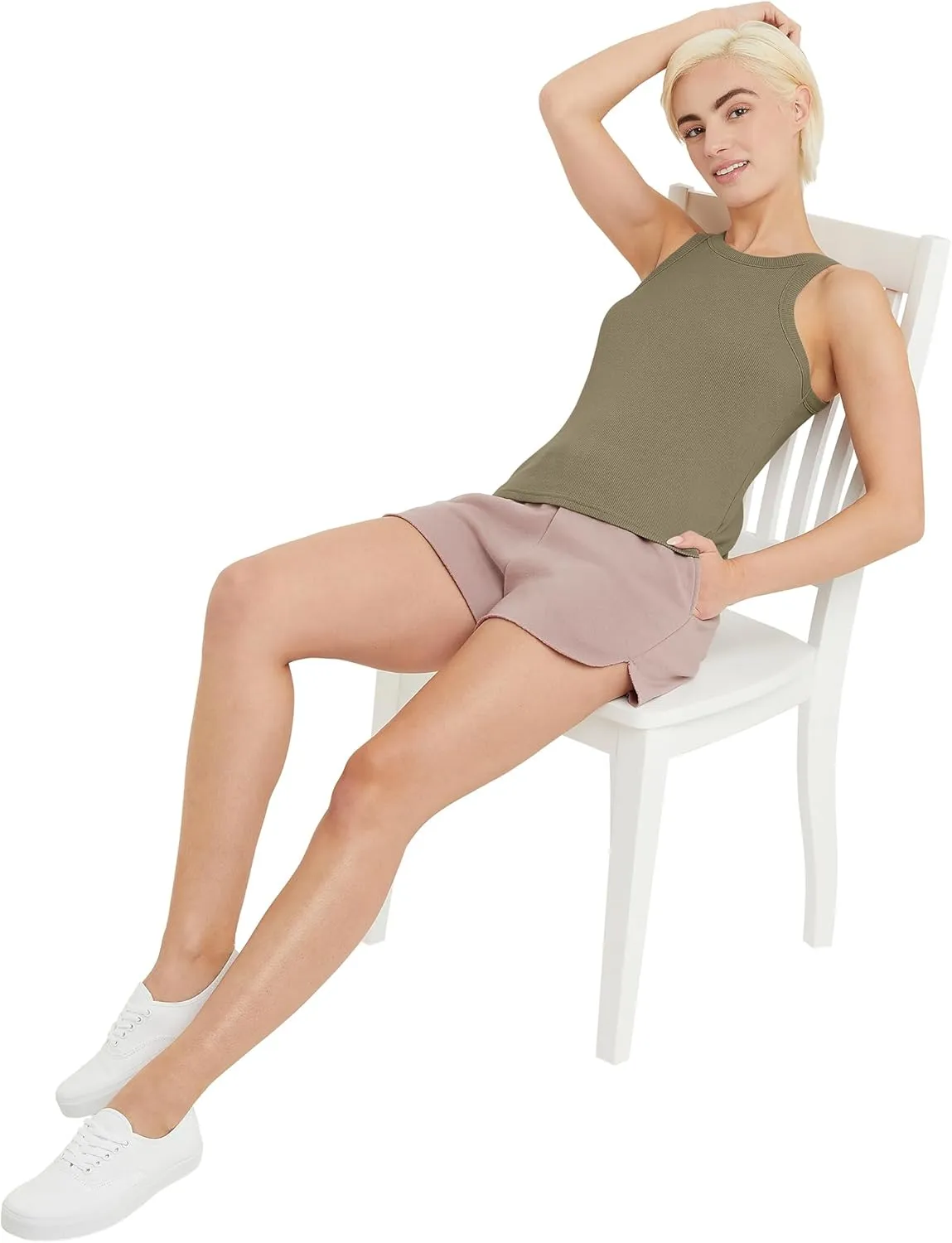 Hanes Women's Originals Racerback Tank Top, Cotton Ribbed Tank, Women's Sleeveless Shirt, Available In Plus