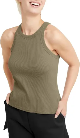Hanes Women's Originals Racerback Tank Top, Cotton Ribbed Tank, Women's Sleeveless Shirt, Available In Plus