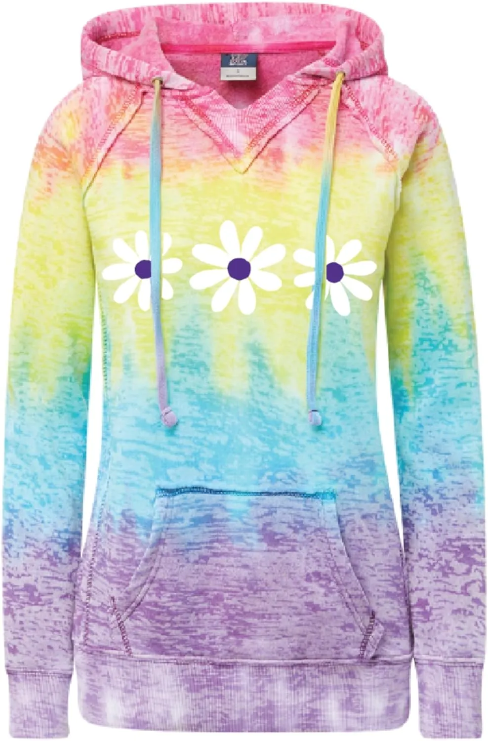 MV Sport Tie Dye Sweatshirts Hoodies for Women Rainbow Lightweight Pullover - Cotton Fleece Hoodie for Fall Winter Outfits