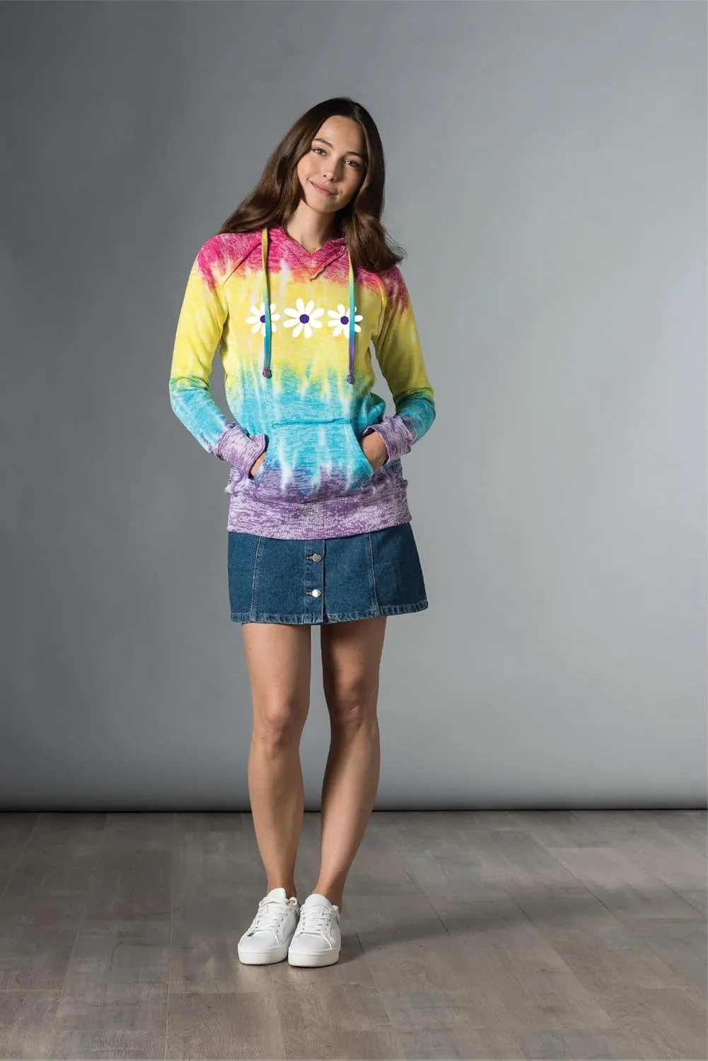 MV Sport Tie Dye Sweatshirts Hoodies for Women Rainbow Lightweight Pullover - Cotton Fleece Hoodie for Fall Winter Outfits