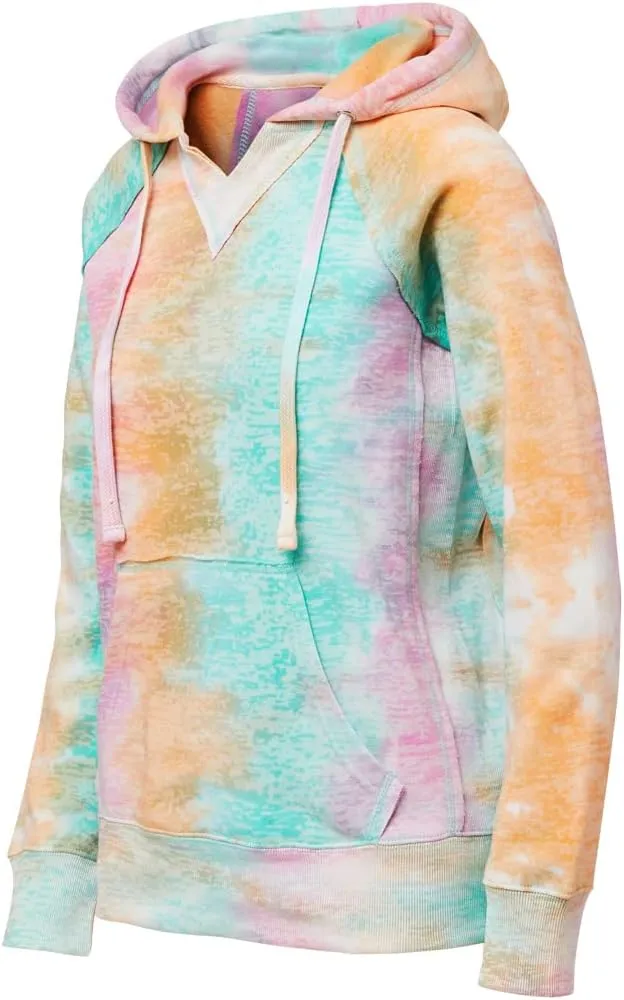 MV Sport Tie Dye Sweatshirts Hoodies for Women Rainbow Lightweight Pullover - Cotton Fleece Hoodie for Fall Winter Outfits