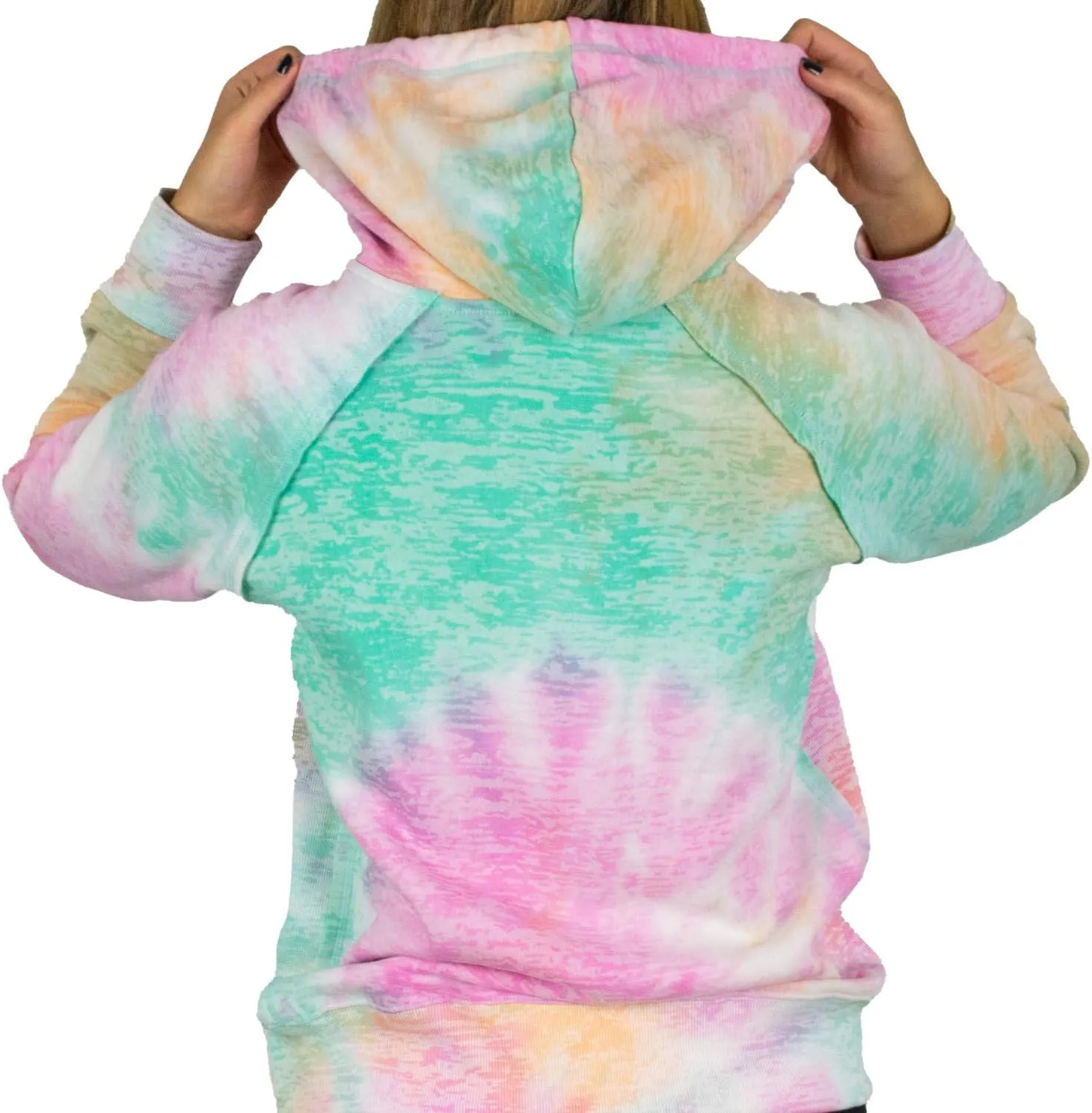 MV Sport Tie Dye Sweatshirts Hoodies for Women Rainbow Lightweight Pullover - Cotton Fleece Hoodie for Fall Winter Outfits