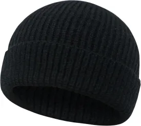 PFFY Trawler Short Fisherman Beanie Roll-up Edge Knit Cuff Beanies Winter Hats for Men Women