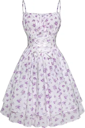 Scarlet Darkness Summer Sundress for Women Floral Sleeveless Spaghetti Strap Dress