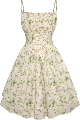 Scarlet Darkness Summer Sundress for Women Floral Sleeveless Spaghetti Strap Dress
