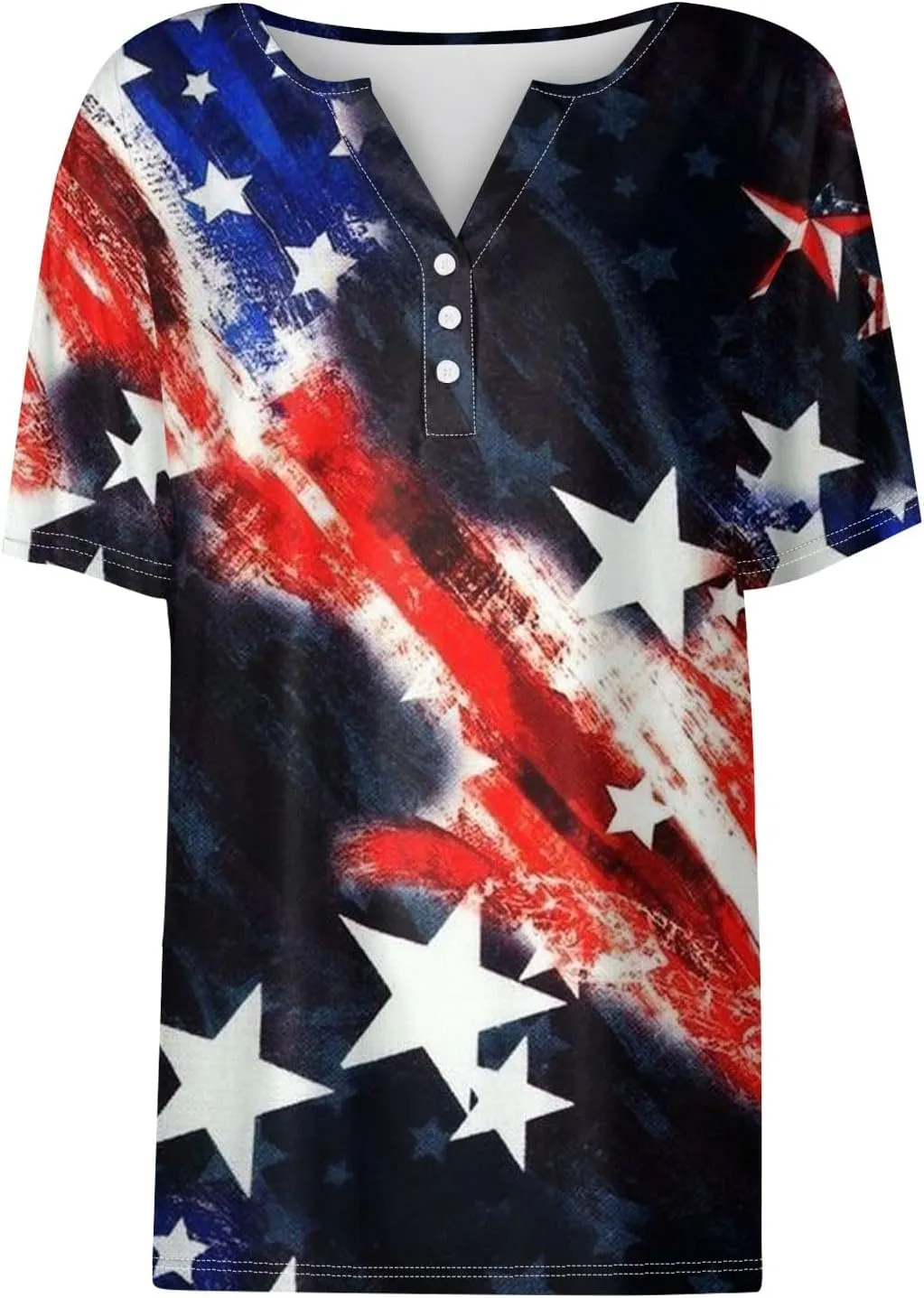 Shirts for Women Trendy Plus Size Short Sleeve Henley Shirt Button Down Holiday Shirts for Women 2025 Dressy