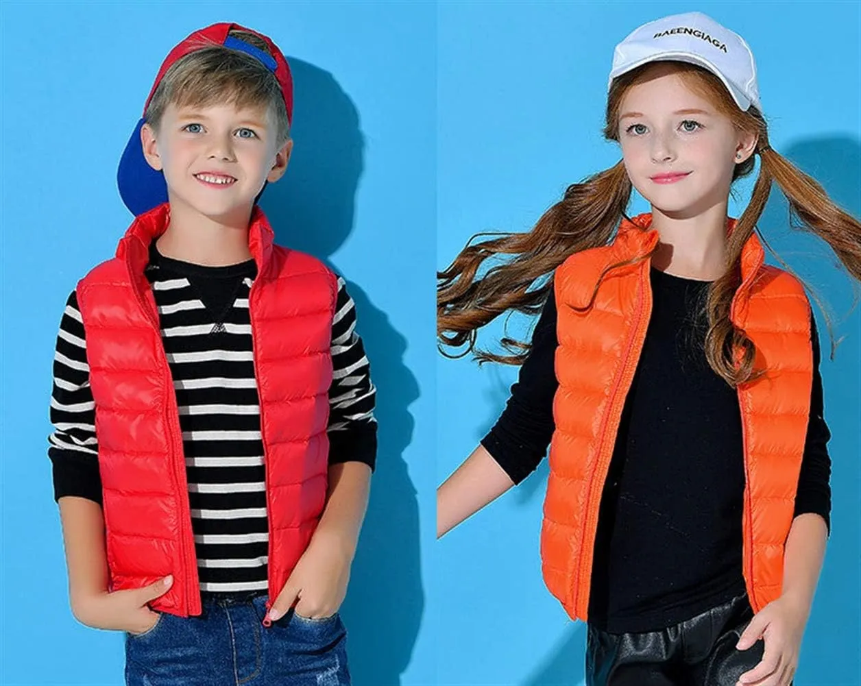 SK Studio Boys Girls Lightweight Down Vest Winter Sleeveless Puffer Jacket for Kid