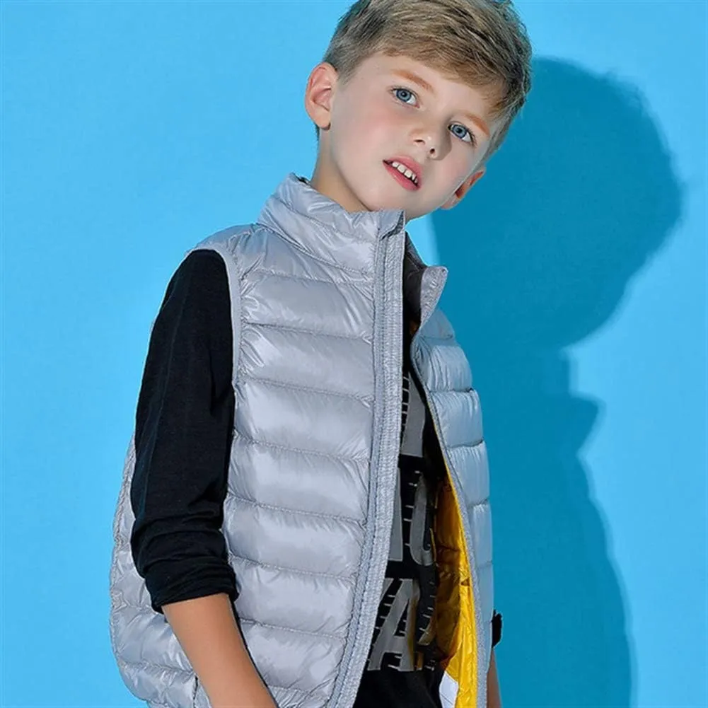 SK Studio Boys Girls Lightweight Down Vest Winter Sleeveless Puffer Jacket for Kid