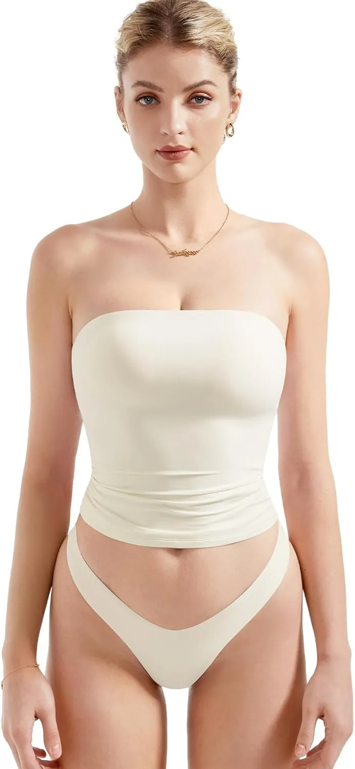 SUUKSESS Women Sexy Tube Top Summer Y2K Going Out Double Lined Basic Tank Top