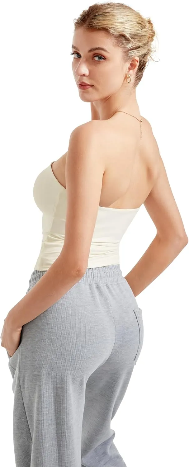 SUUKSESS Women Sexy Tube Top Summer Y2K Going Out Double Lined Basic Tank Top