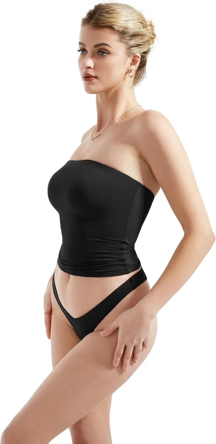 SUUKSESS Women Sexy Tube Top Summer Y2K Going Out Double Lined Basic Tank Top