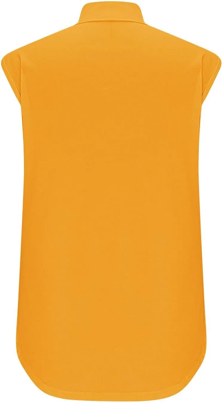 Women Sleeveless Golf Tennis Polo Shirts Zip Up Casual Summer Athletic Workout Tank Tops Breathable Mesh Quick Dry Sports Tee