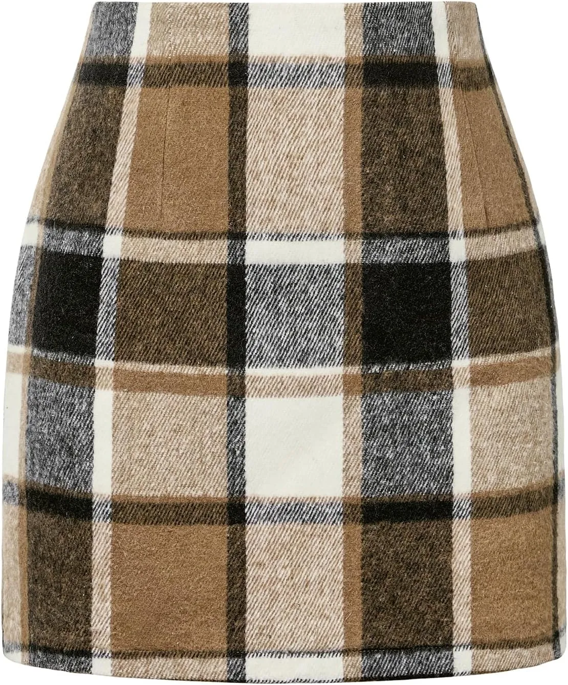 Womens Plaid Skirts High Waist Pencil Skirt Bodycon Mini Skirt Fall Winter Outfits for Women
