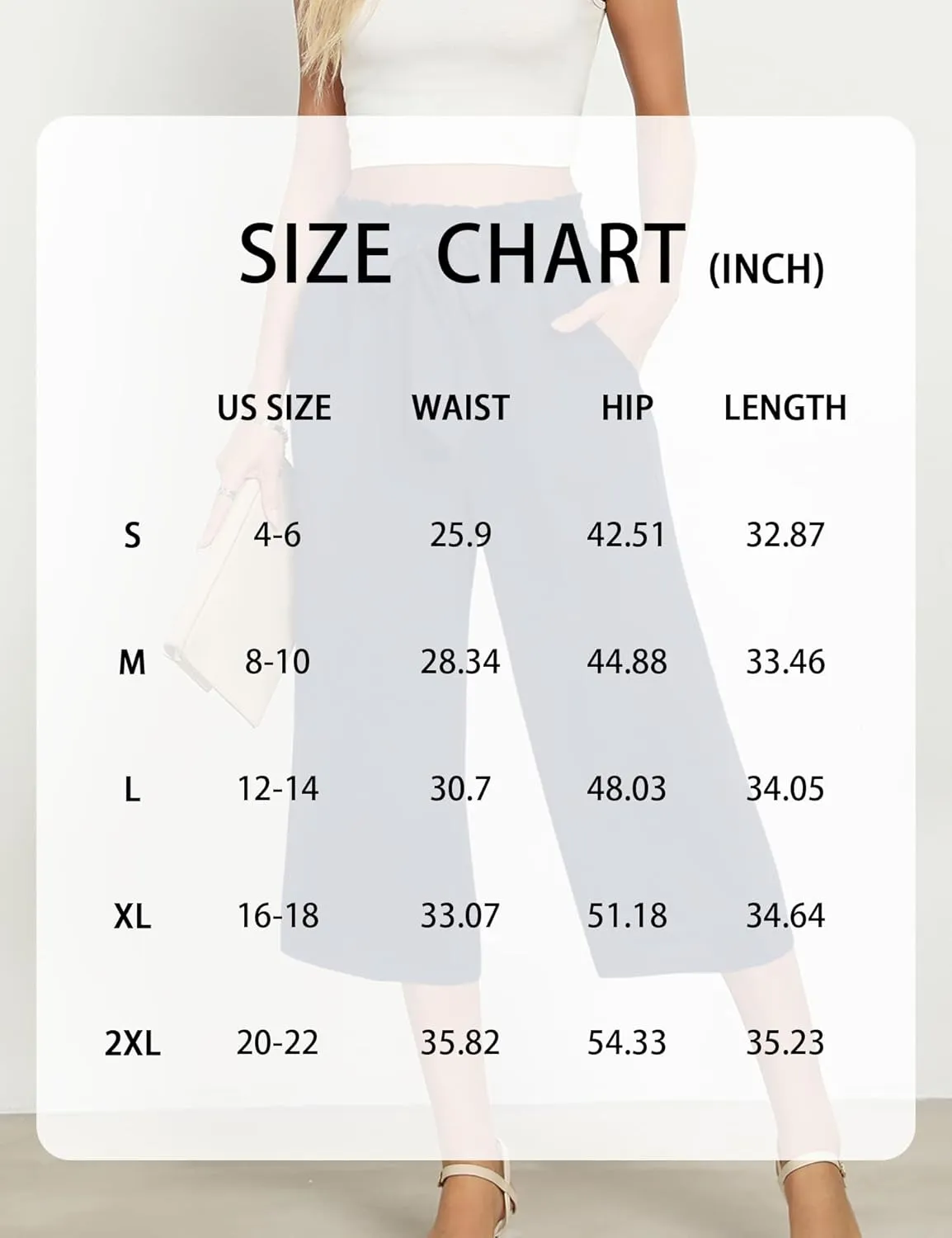 Women's Wide Leg Pants Elastic Waist Capris Pants for Women 2025 Summer Business Casual Outfits for Women